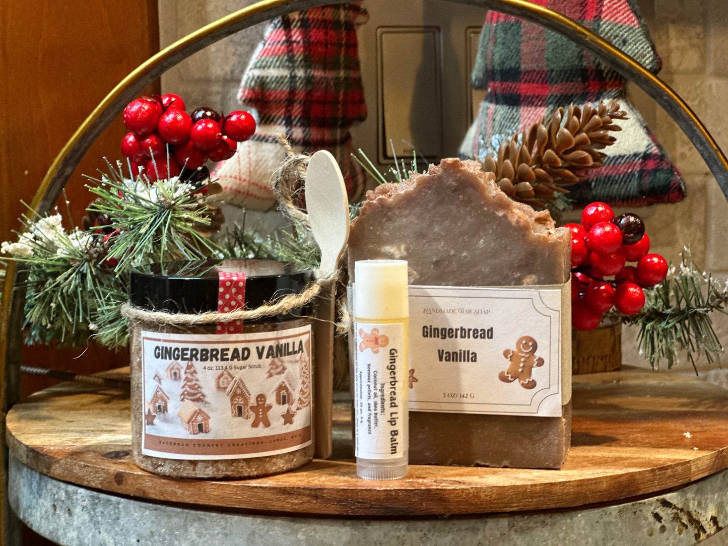 Christmas Gift Box – Homemade Lip Balm, Sugar Scrub, and Soap