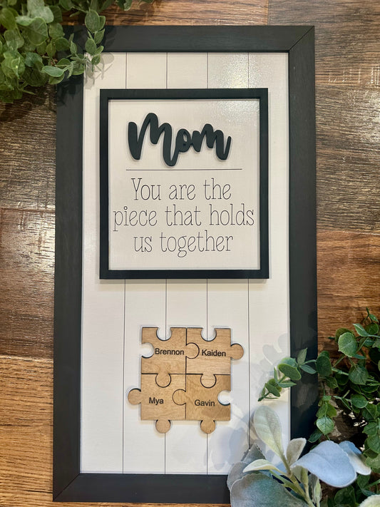 Puzzle Piece Mothers Day Signs